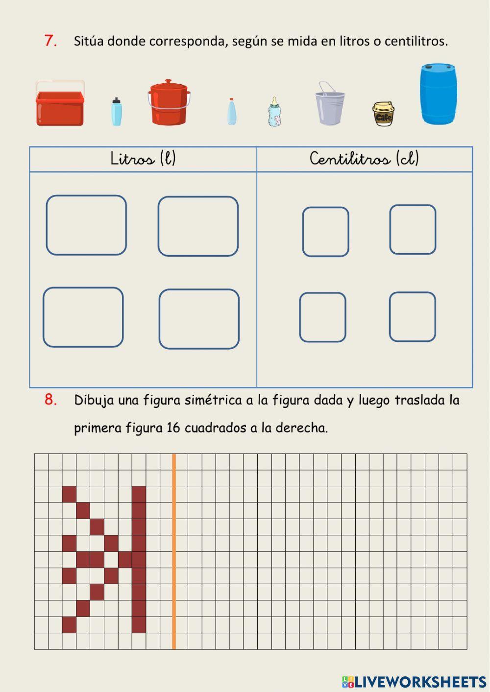 Repaso matemáticas mes de marzo