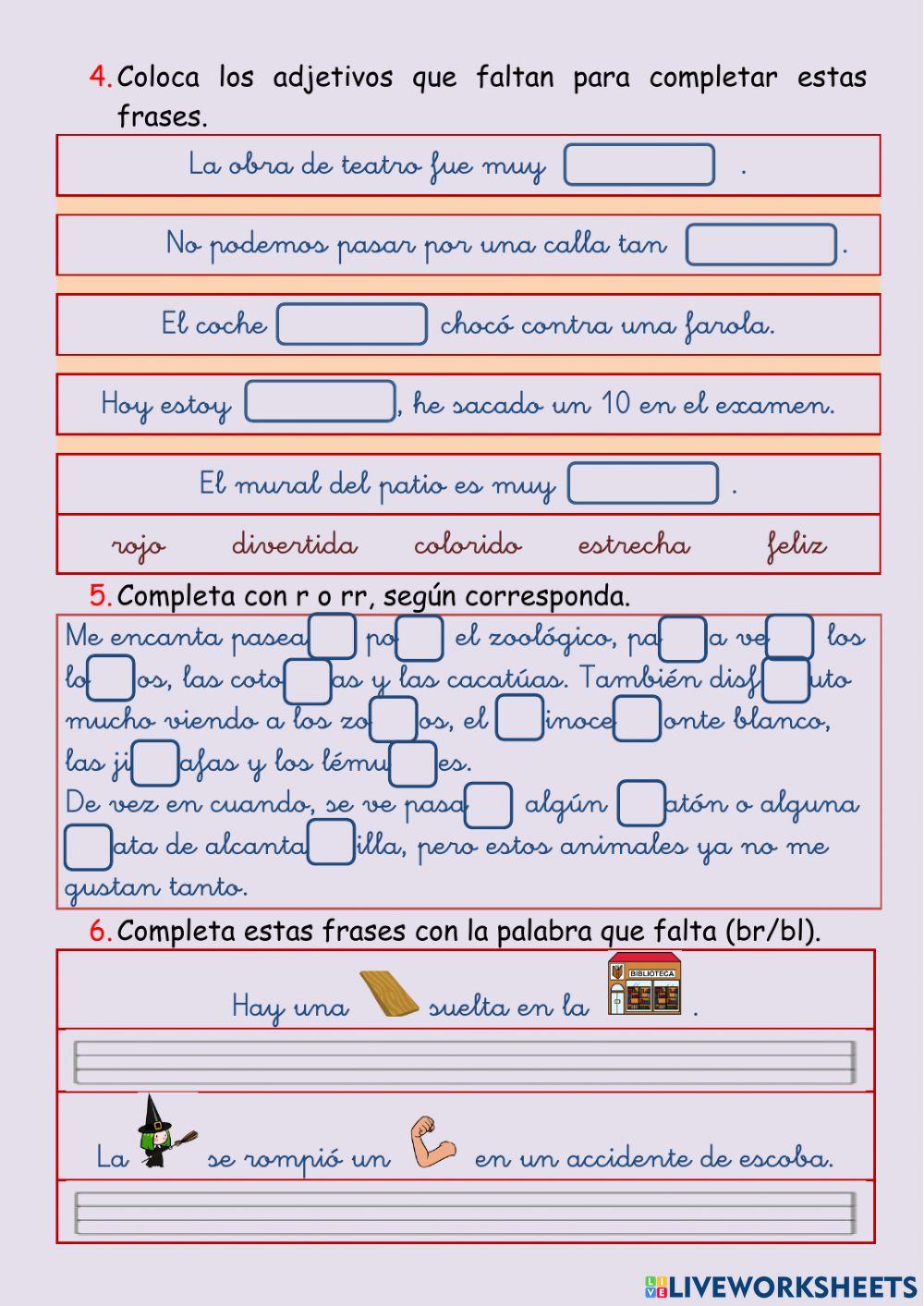 Repaso Lengua mes de marzo