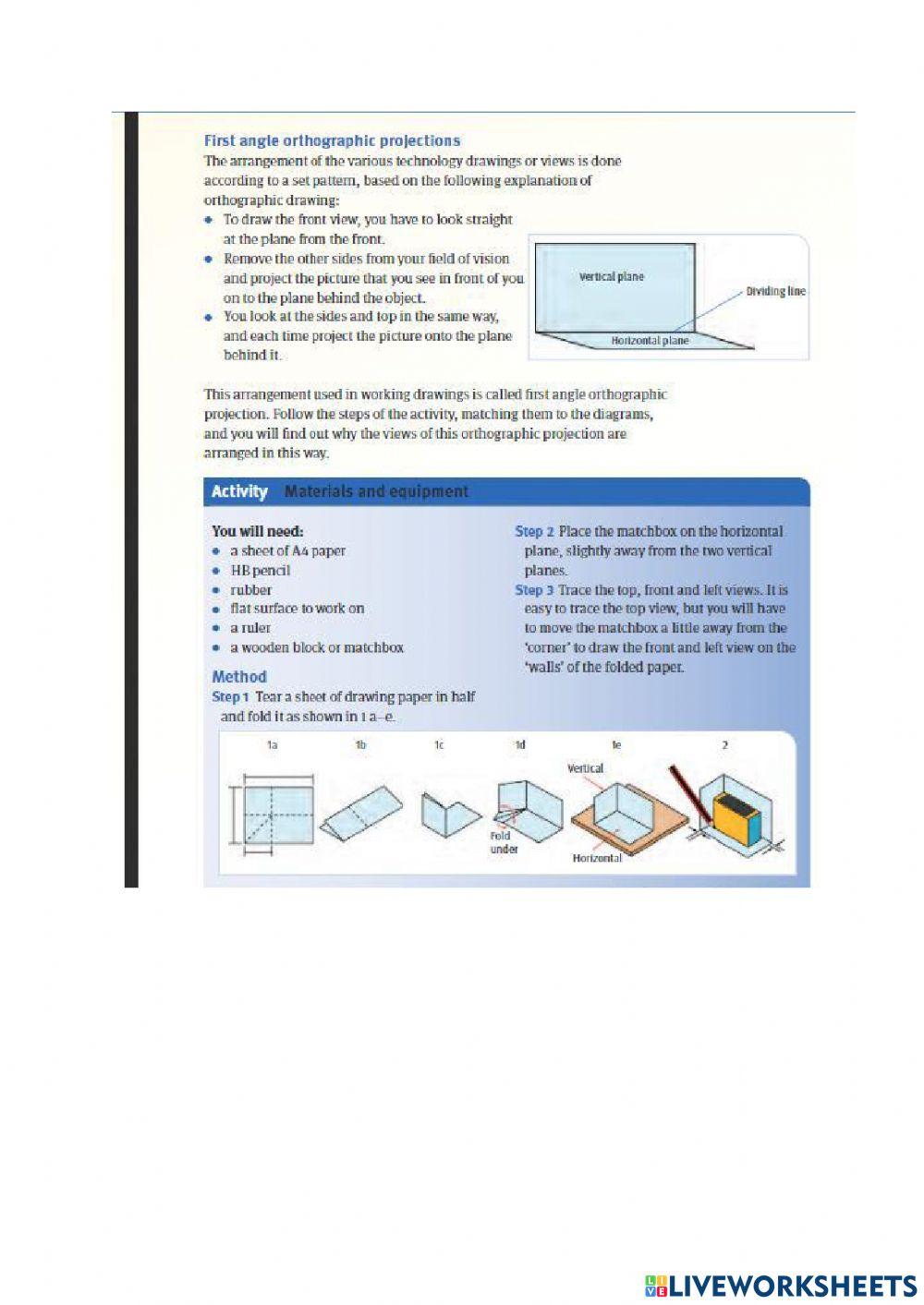 1st angle orthographic projection