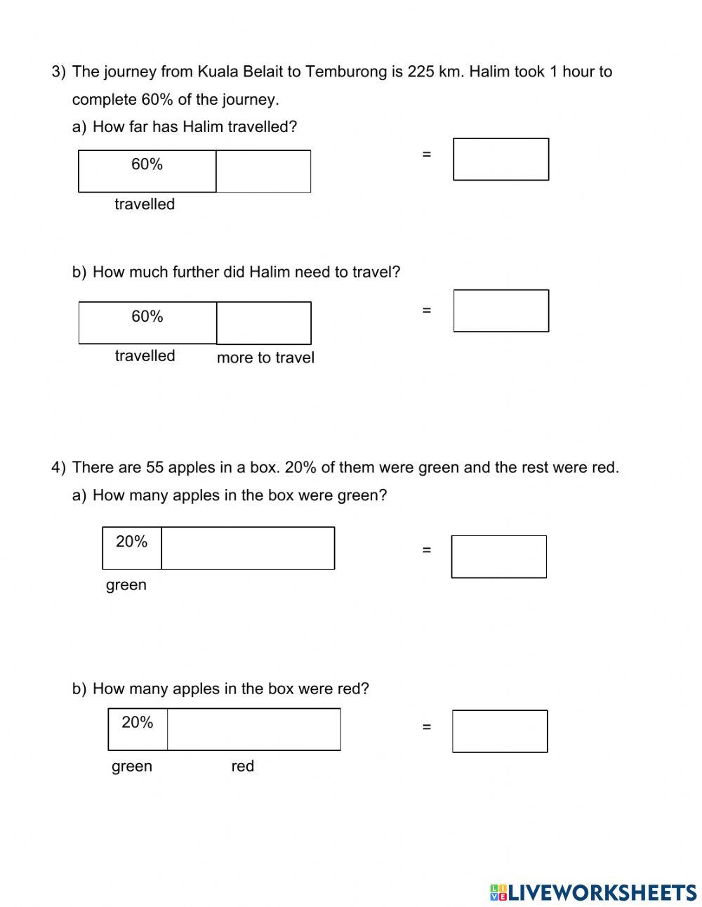 Percentage Word Problem