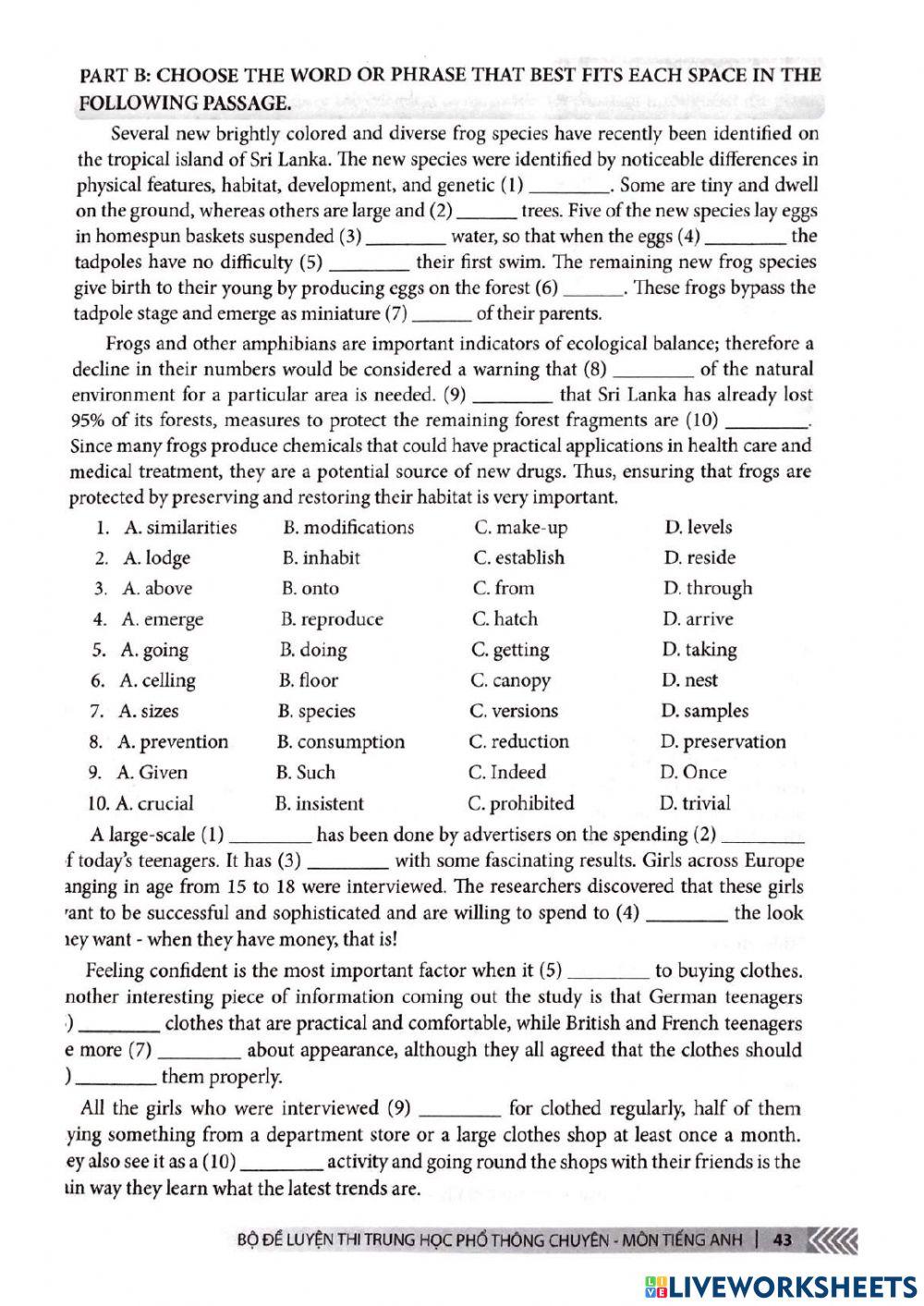 De thi Chuyen Anh HCM - 2020