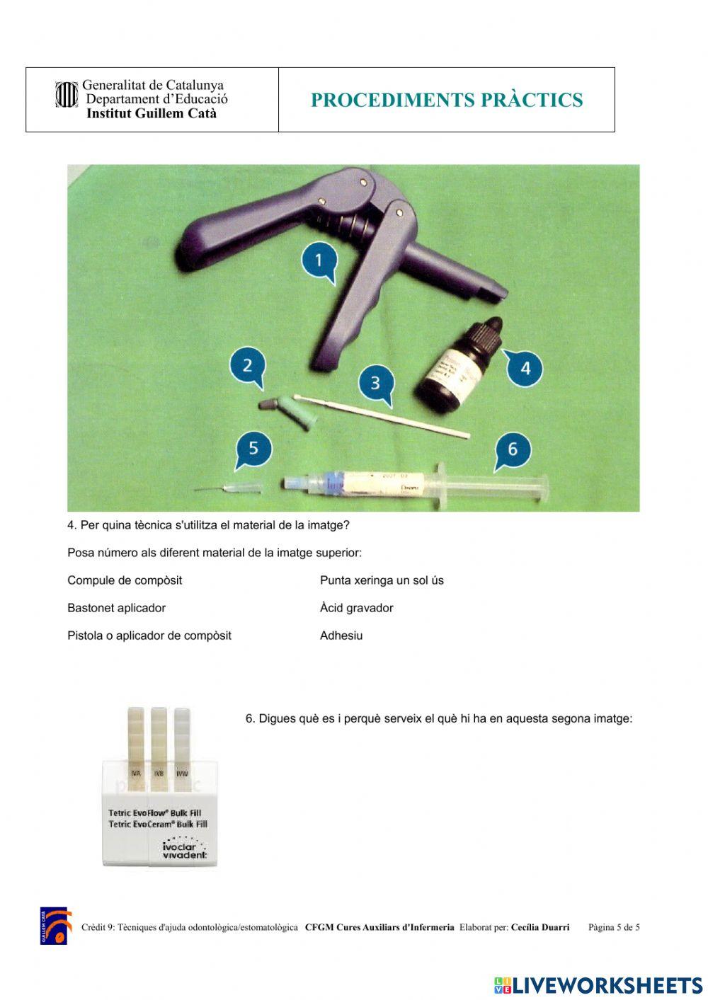 C9 UD5 Procediments pràctics materials dentals 5.1