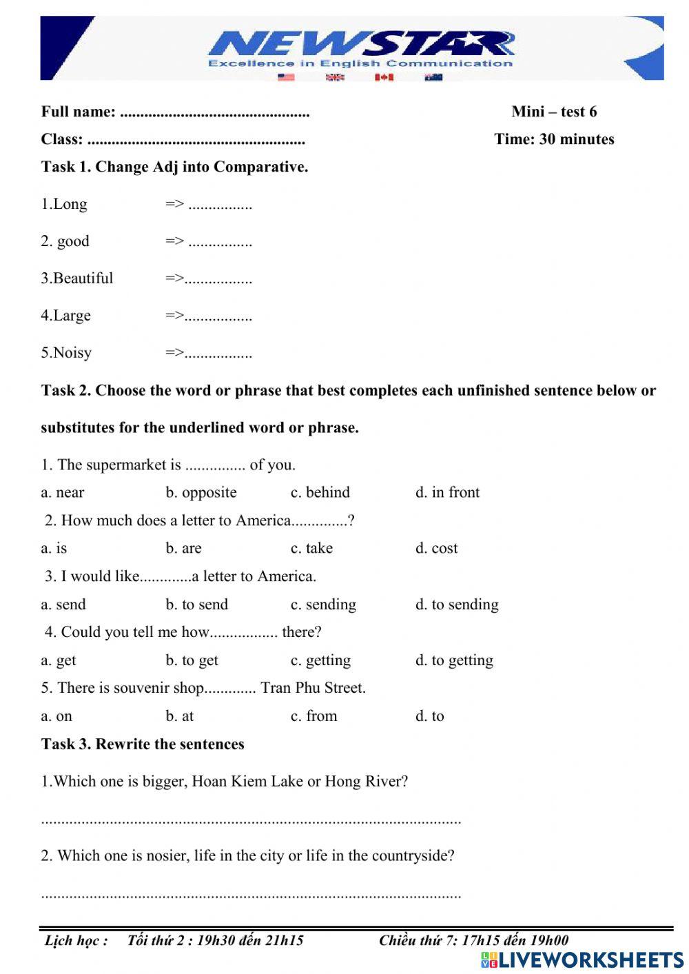Minitest 6 - level weak - grade 5
