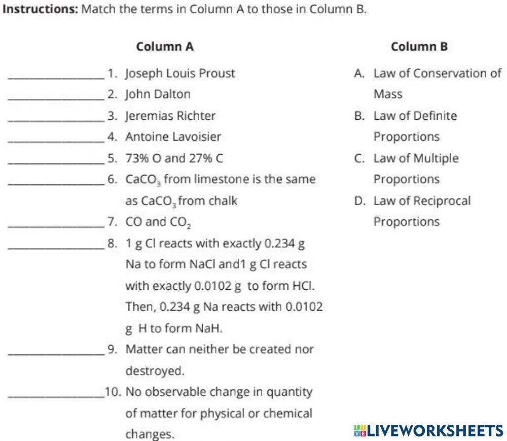 Lesson 26.3: Fundamental Laws of  Chemical Reactions