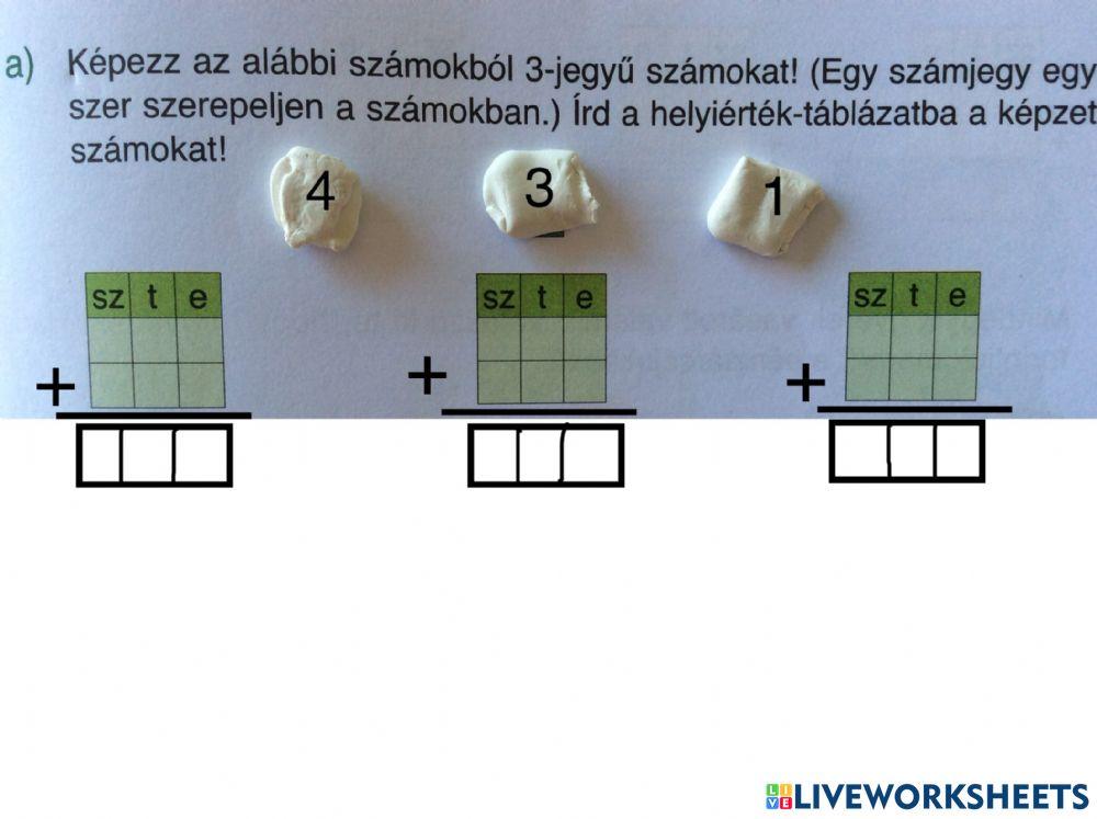 Írásbeli összeadás