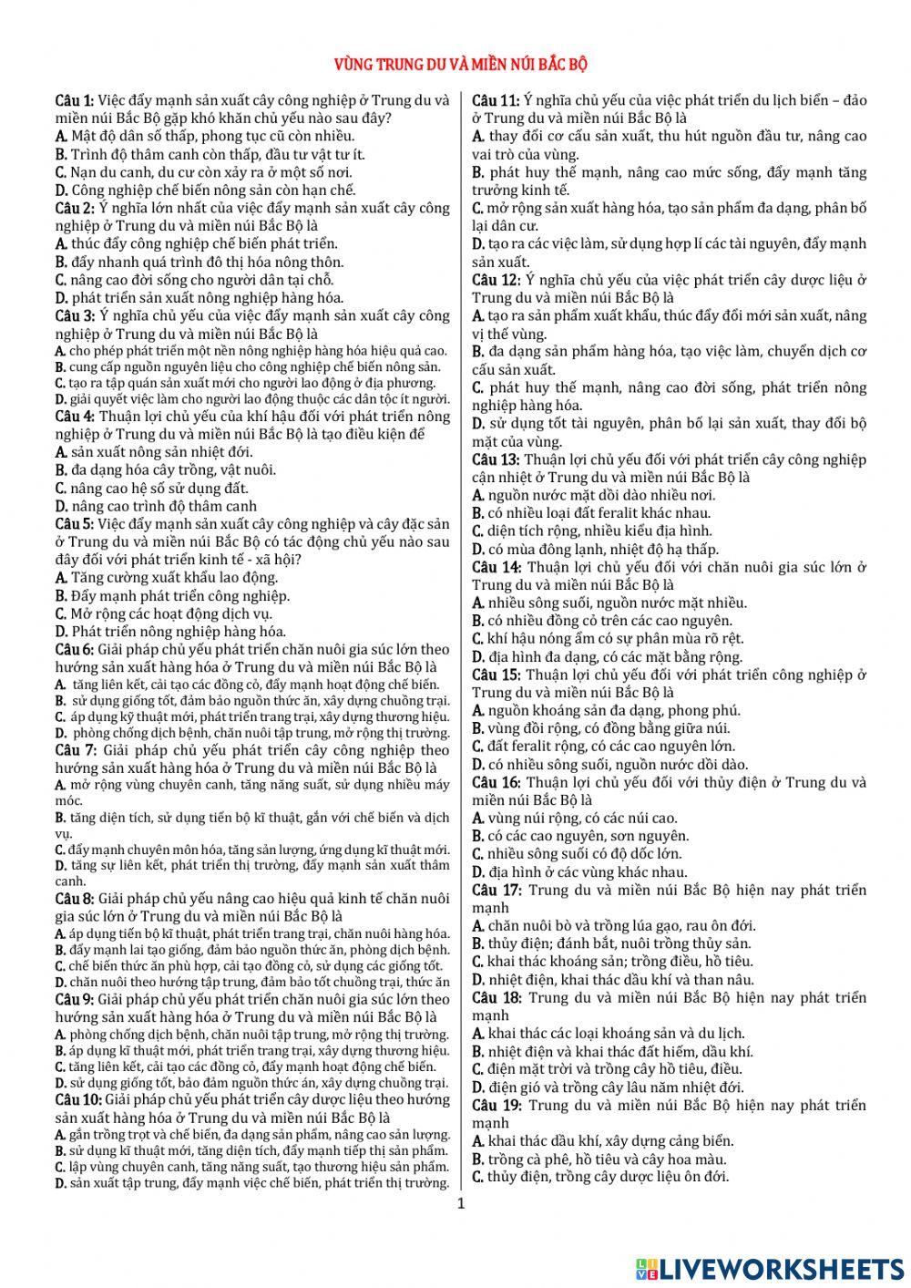 Trung du miền núi Bắc Bộ