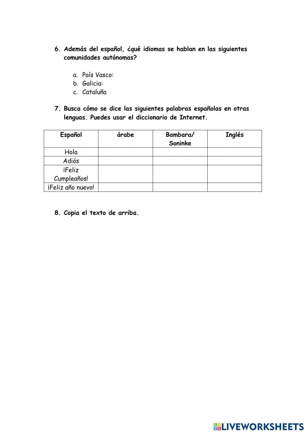 3. Las lenguas en España