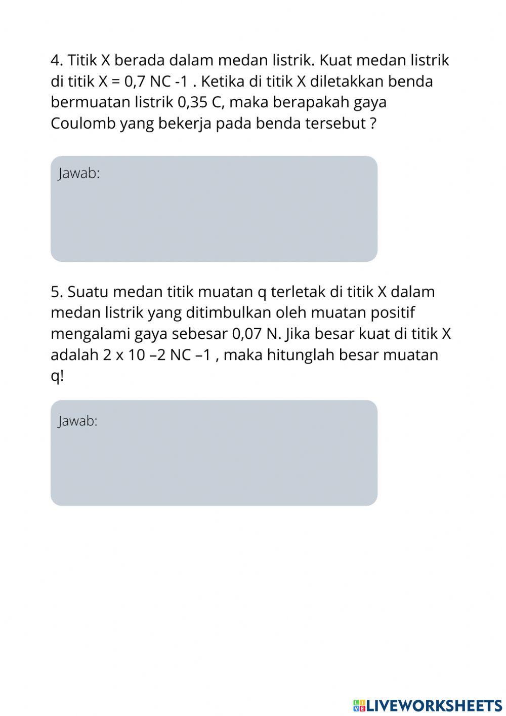Lembar Kerja Peserta Didik Listrik Statis Kelas XII