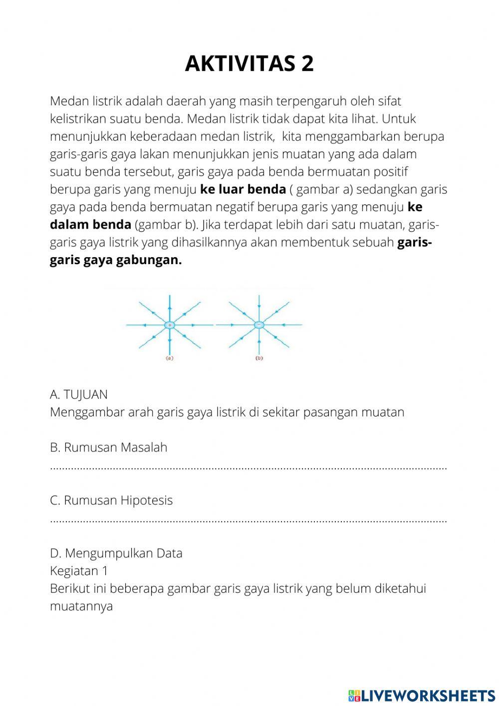 Lembar Kerja Peserta Didik Listrik Statis Kelas XII