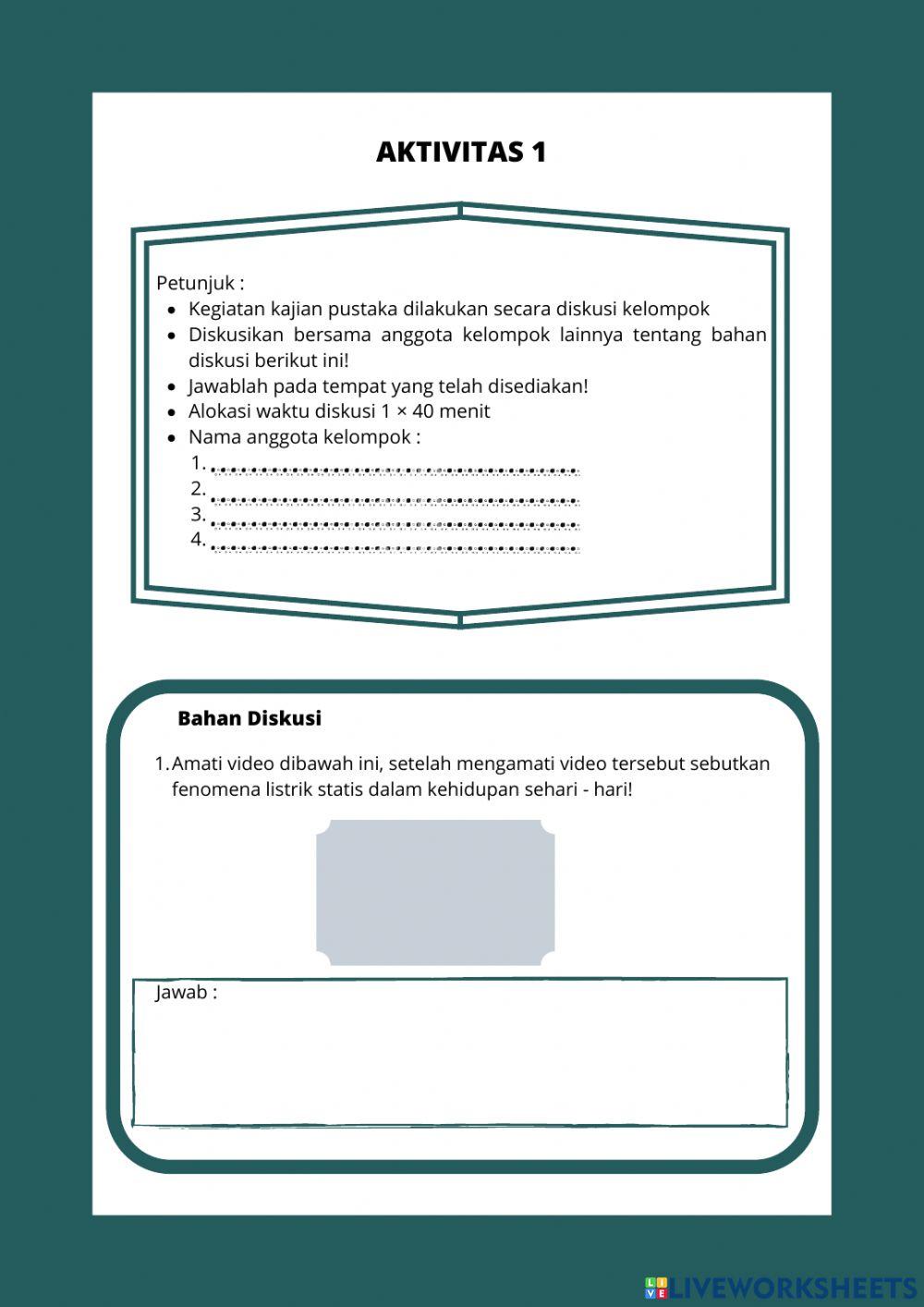 LKPD Listrik Statis Kelas XII