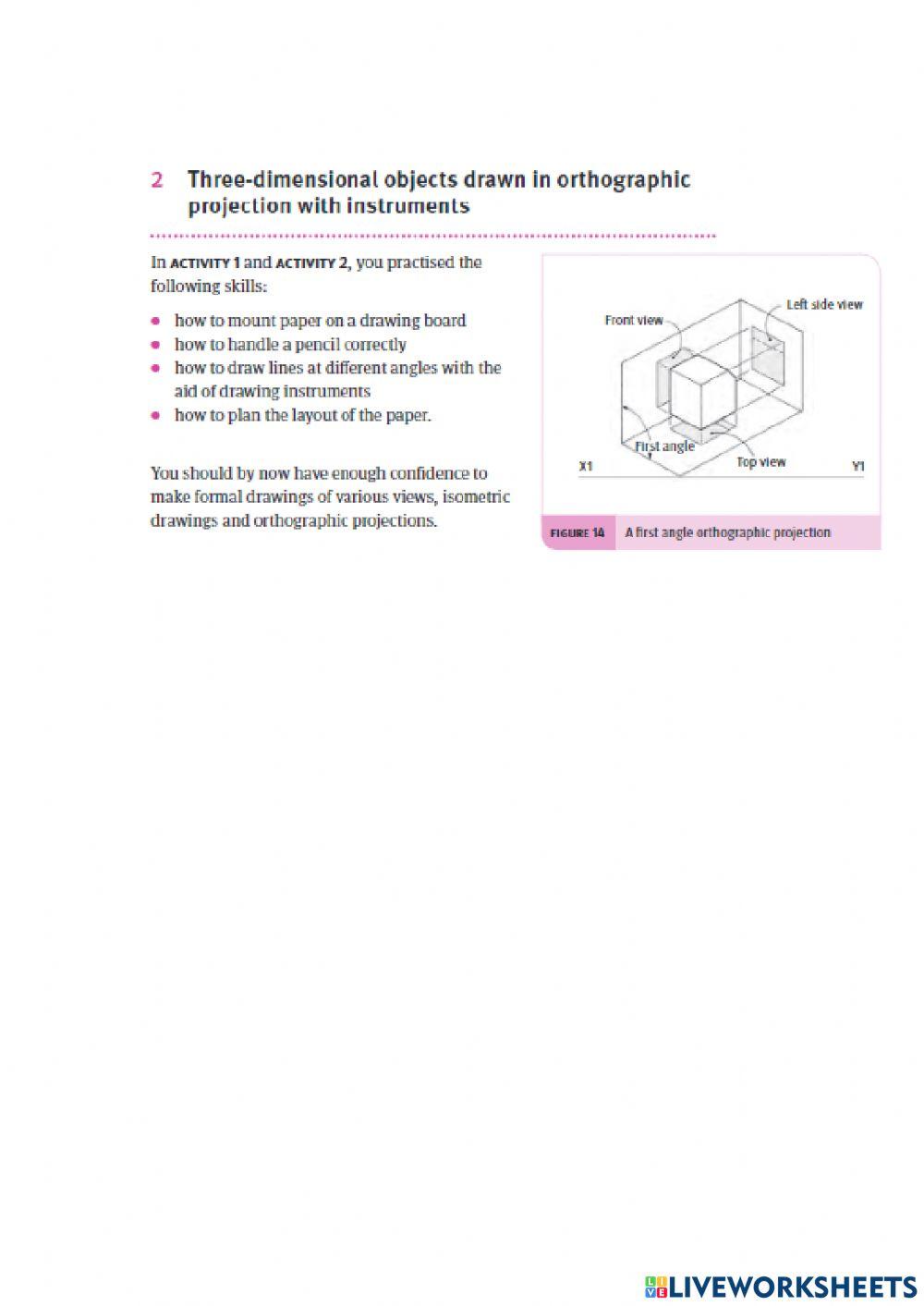 1962740 | 3d objects drawing in orthographic projection