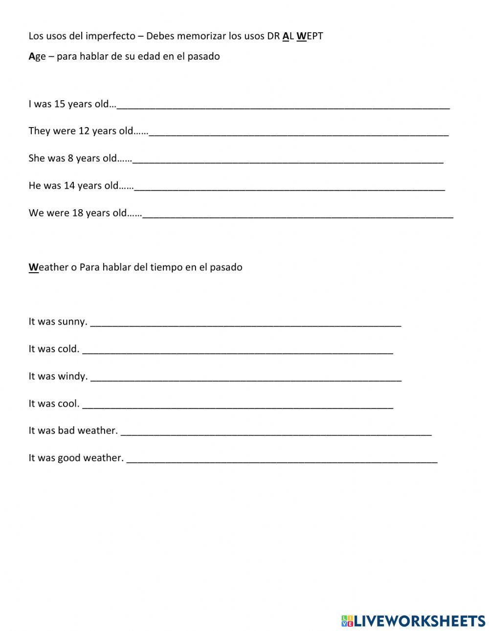 PE usos del imperfecto AW
