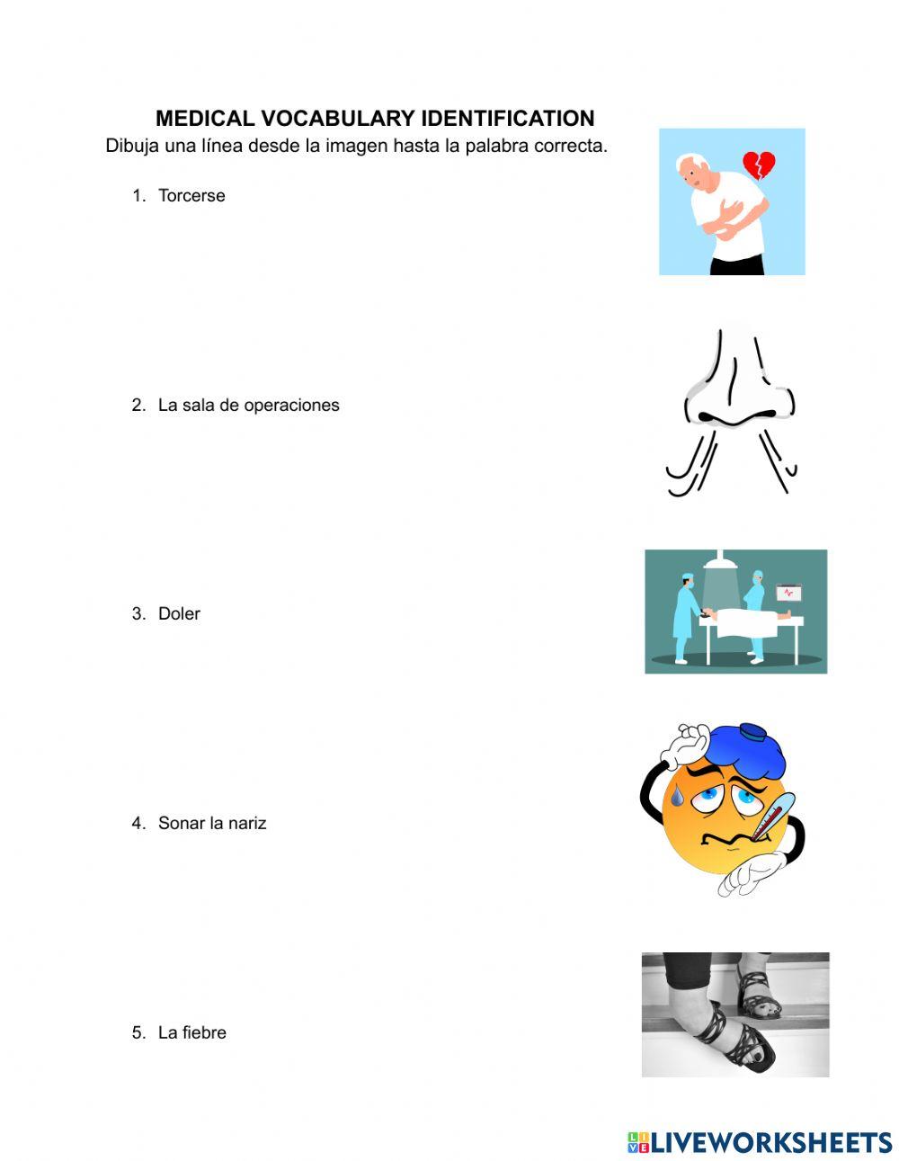 Medical terms worksheet Live Worksheets