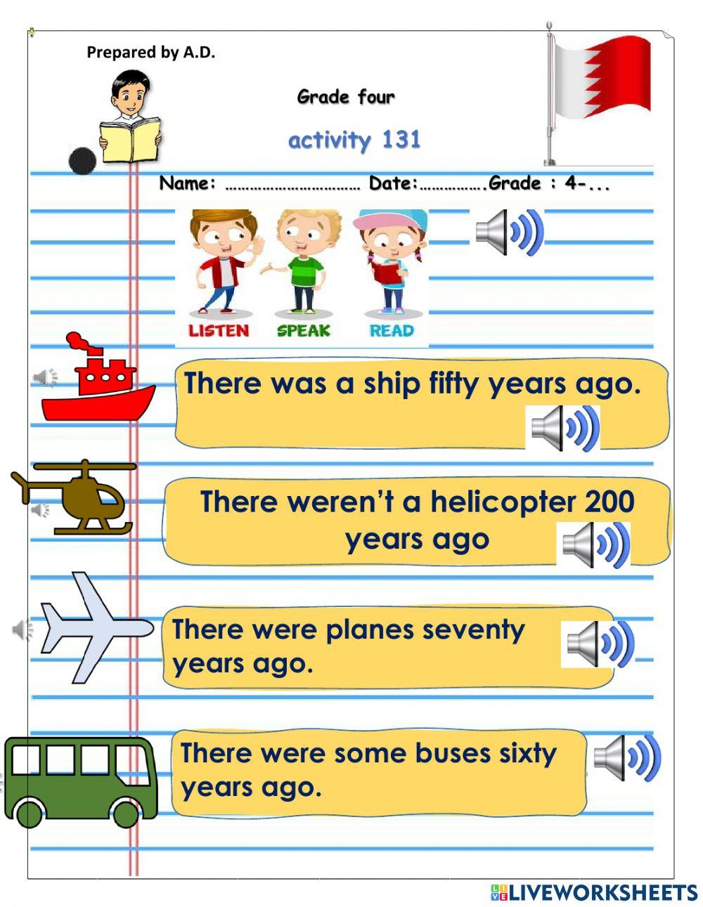 Listen speak and read worksheet | Live Worksheets