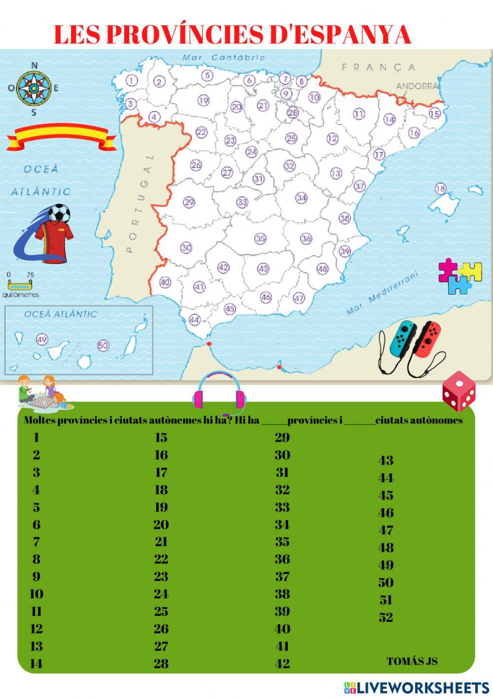 les províncies d'Espanya
