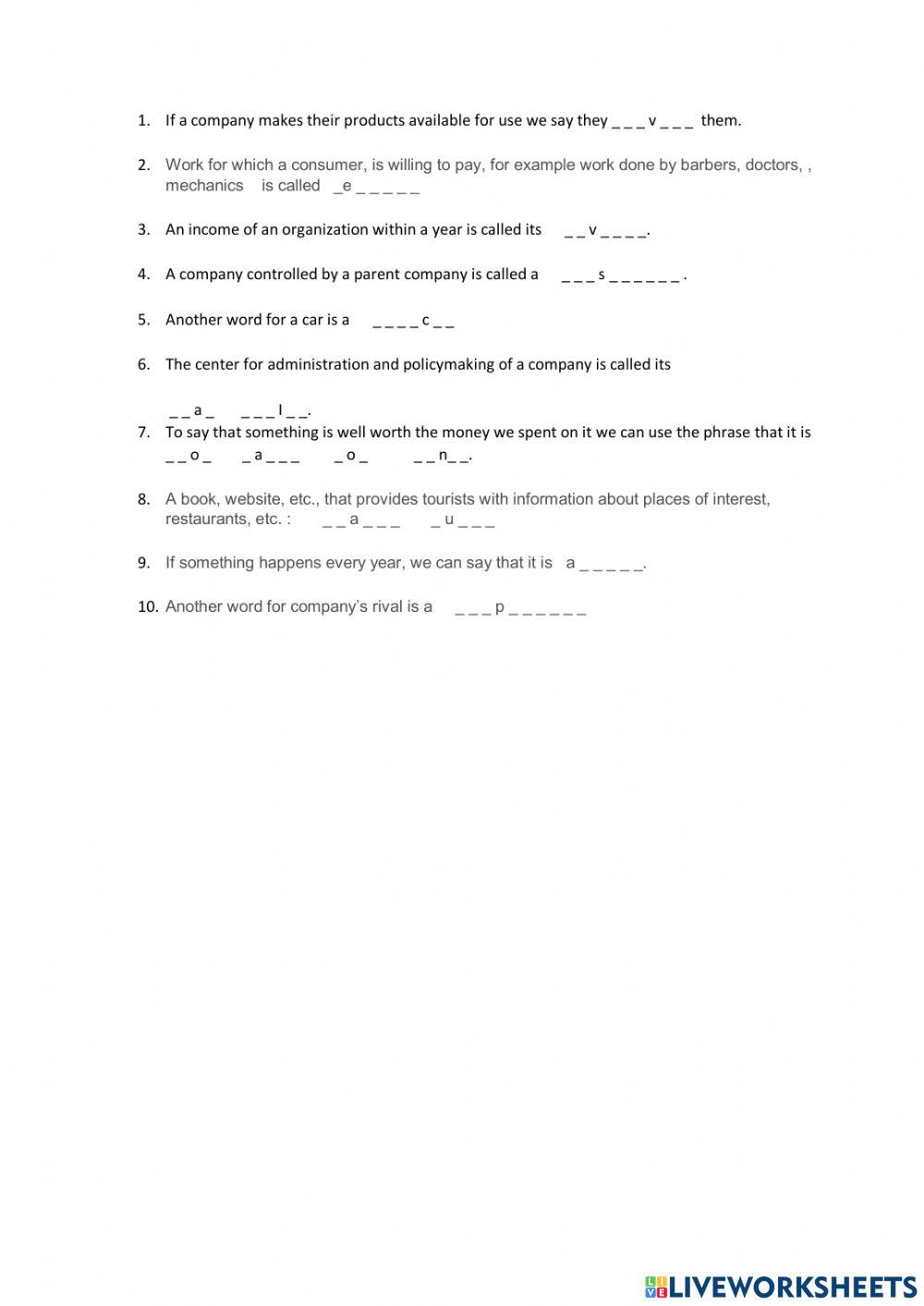 Business Results pre-intermediate p6,7