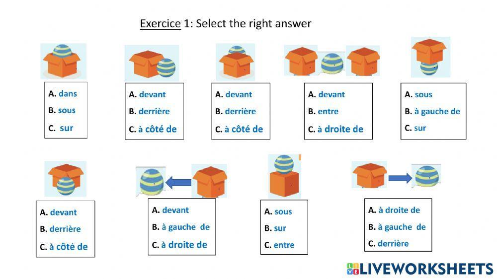 Les prepositions de lieu