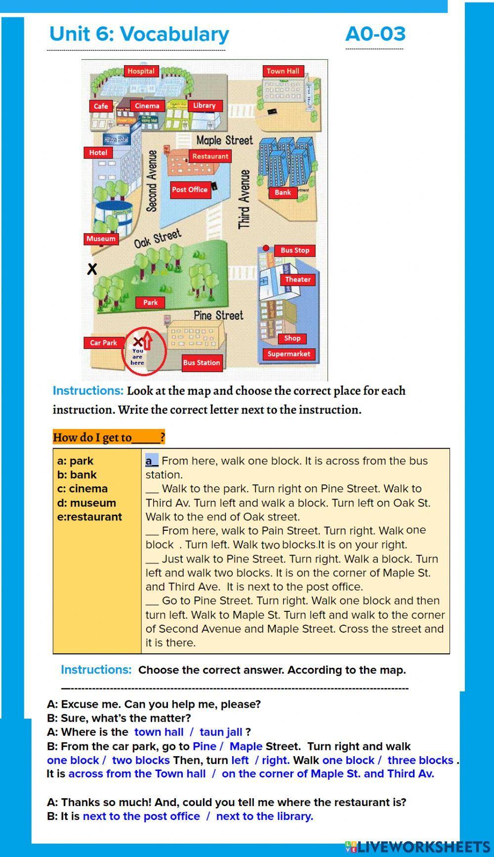 A0-03: Prepositions of place, locations