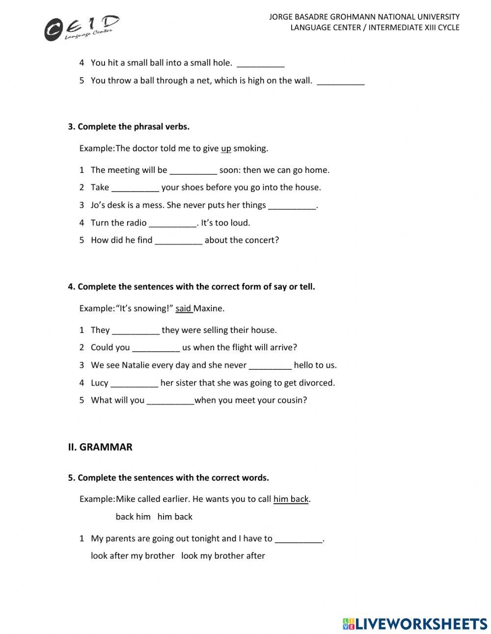 Final Examination XIII