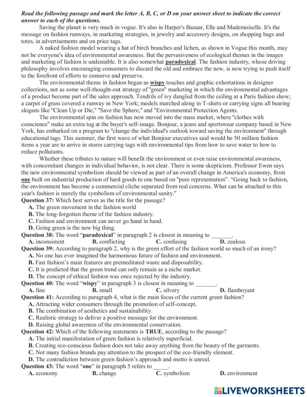 Practice Test 1(Conti)