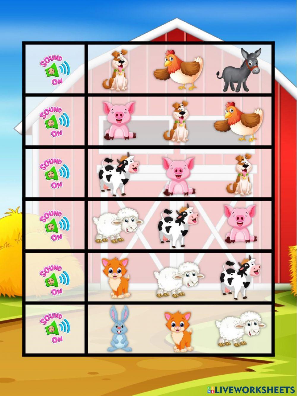 Escucha y elije el animal correcto