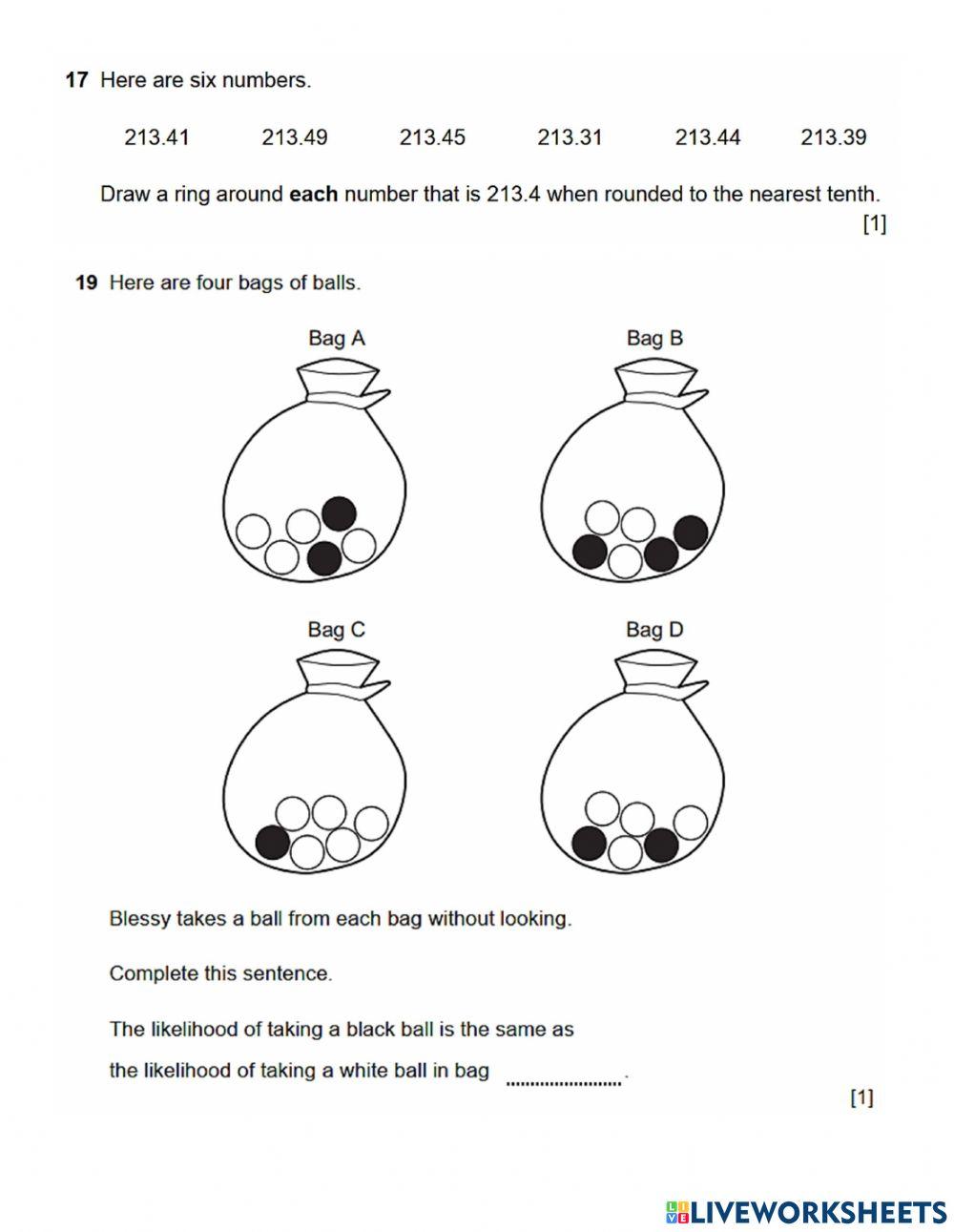 CAMBRIDGE PRIMARY CHECKPOINT – MATHEMATICS OCTOBER 2020 PAPER 2