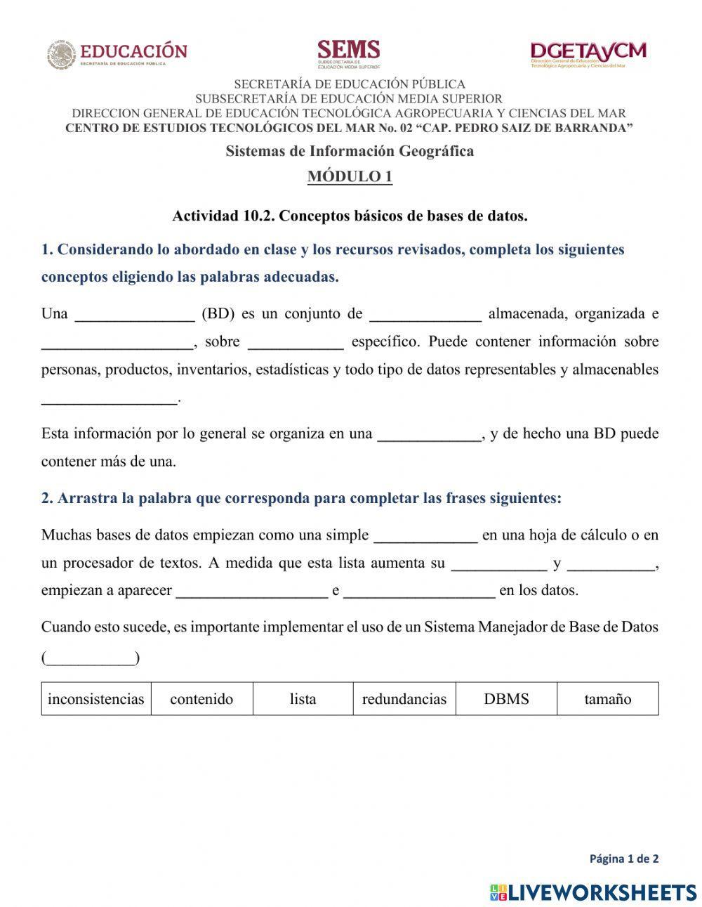 Introducción a las Bases de datos