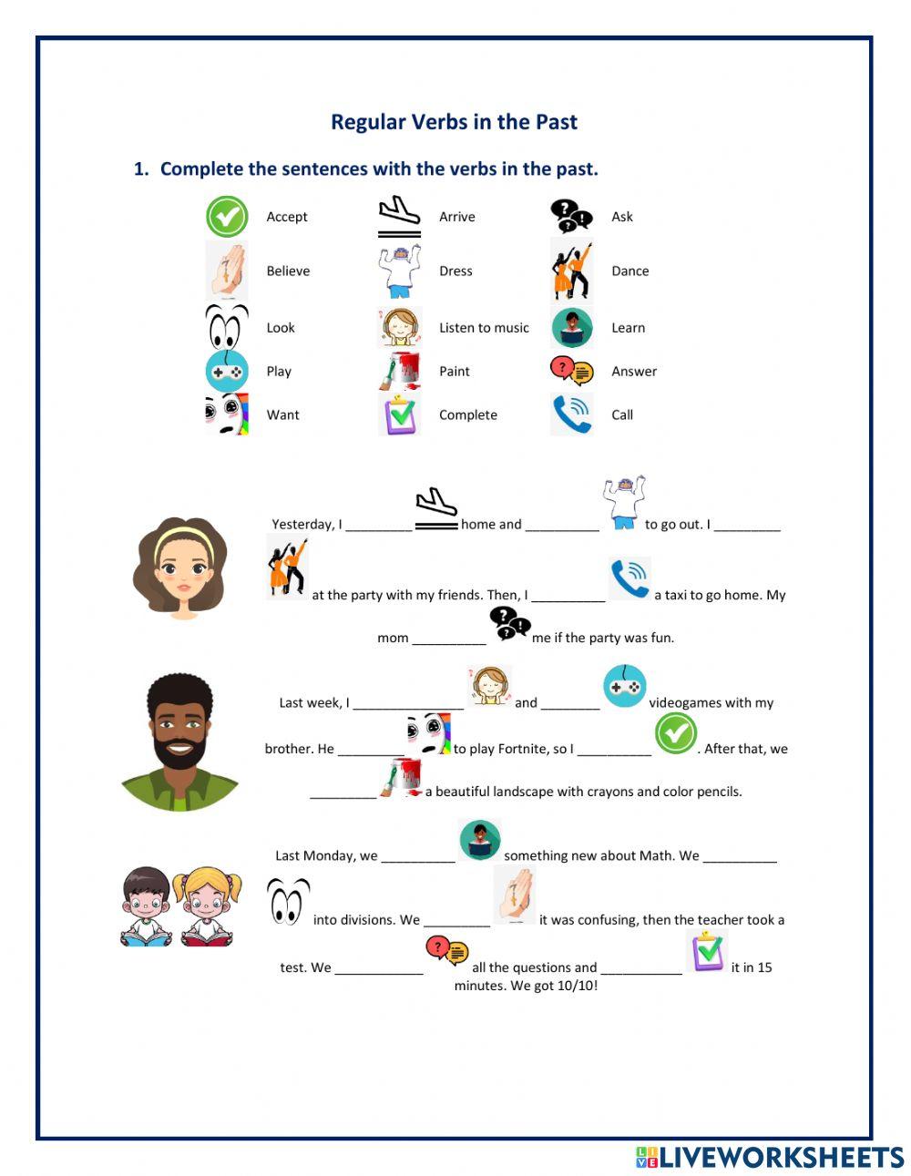 Regular Verbs in the Past 1
