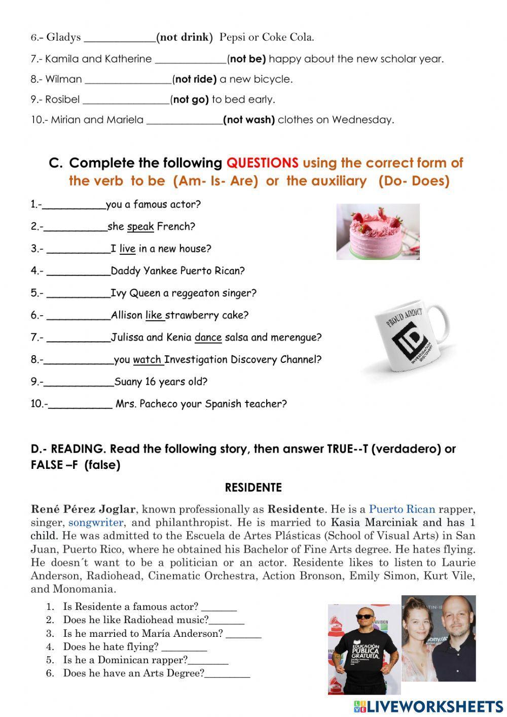 Review simple present tense