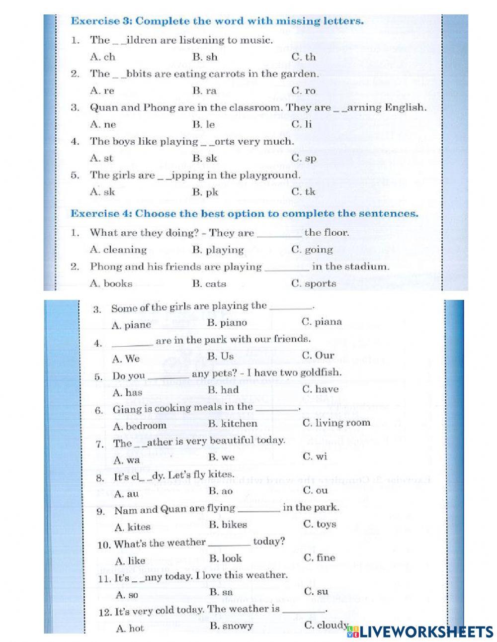 Unit 19: They are in the park.