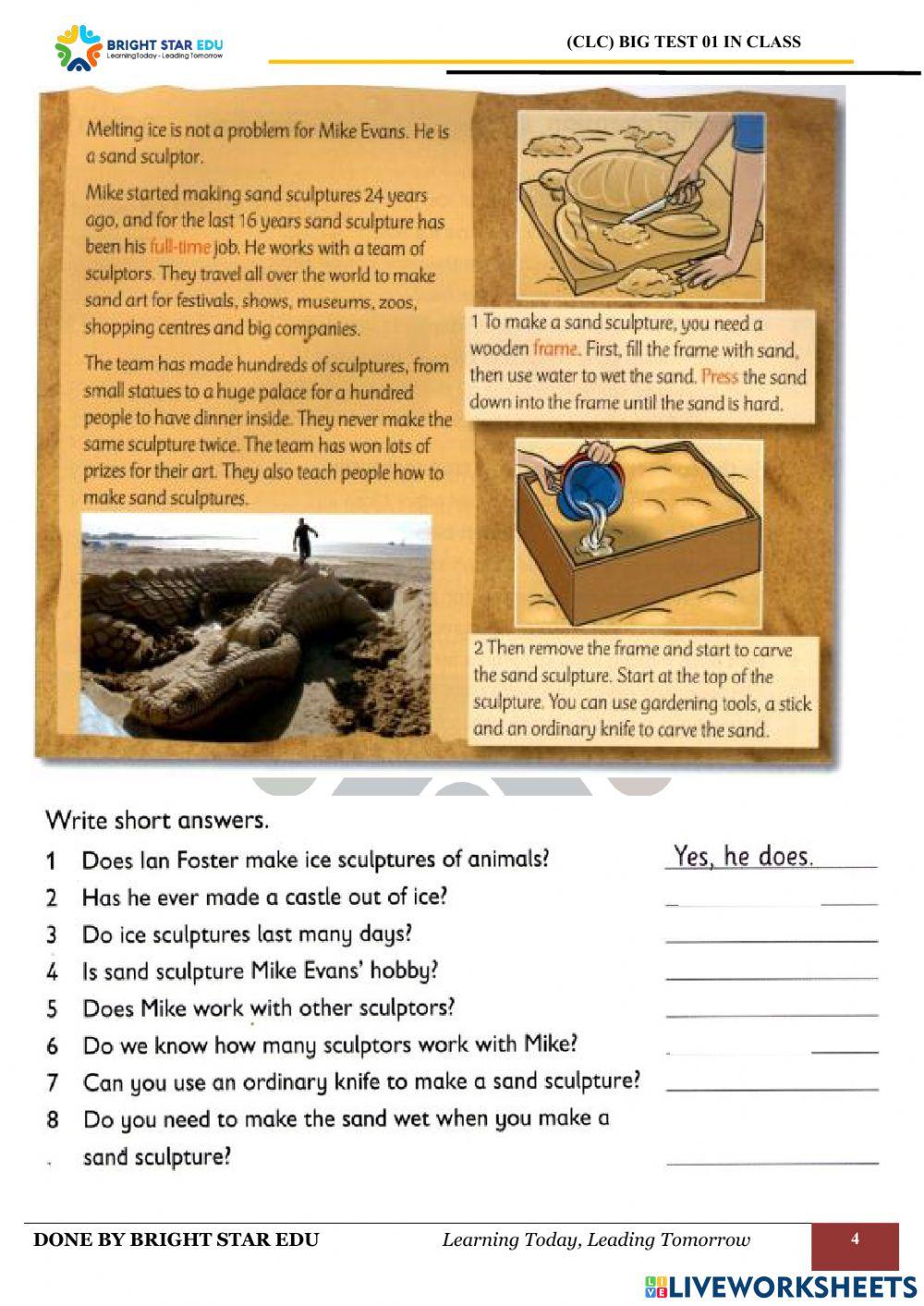 (CLC) big test 01 in class