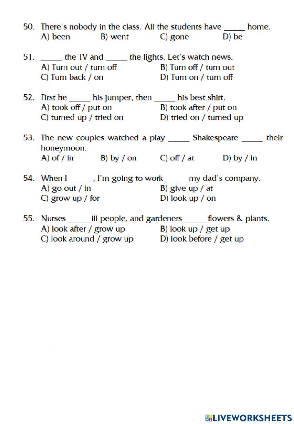 Test 14 - present perfect