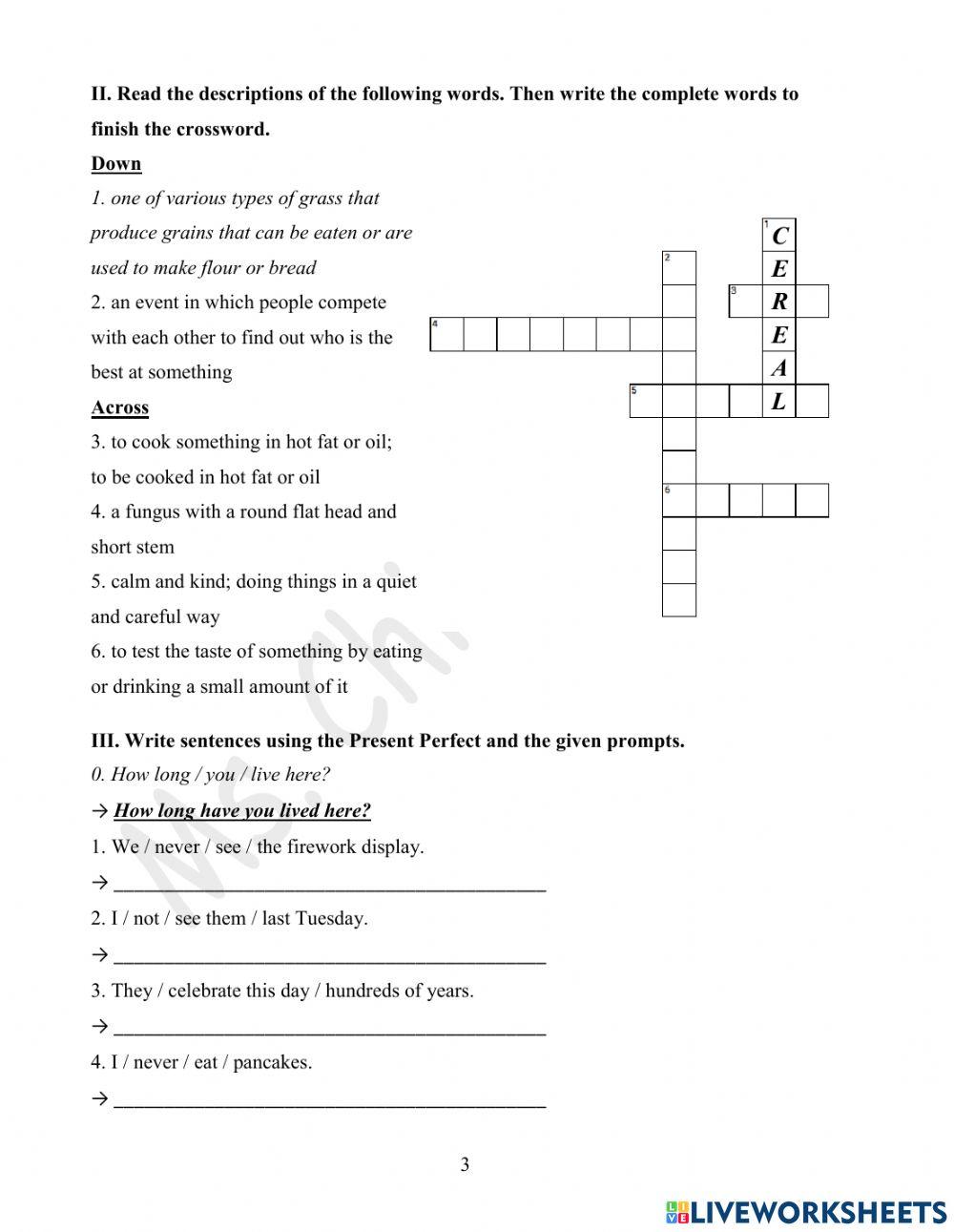 28.03.22- Gold A2- U9 Vocab 1+2