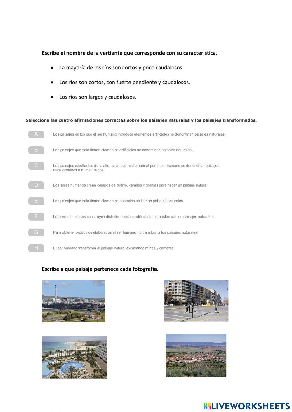 Los paisajes de España