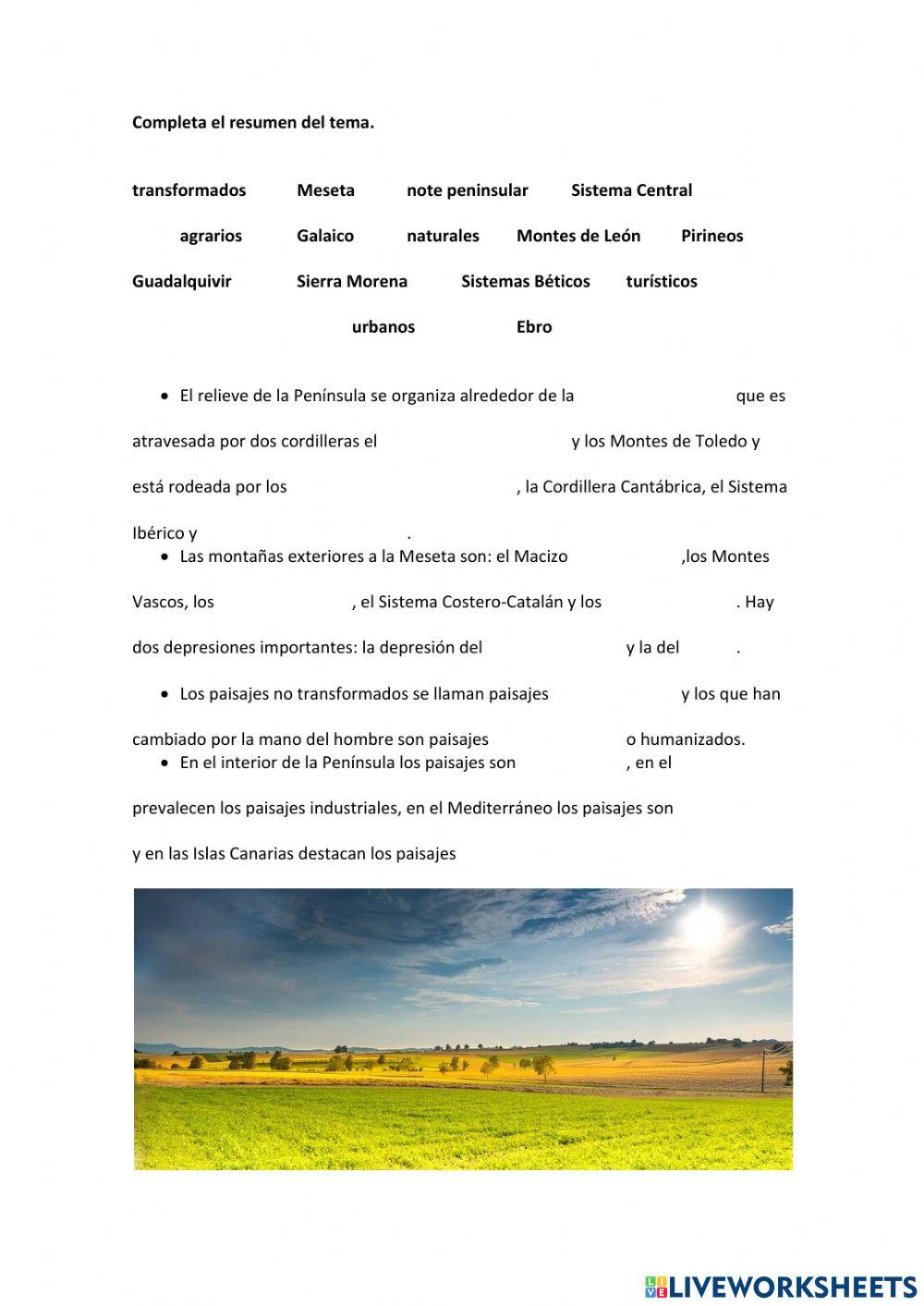 Los paisajes de España