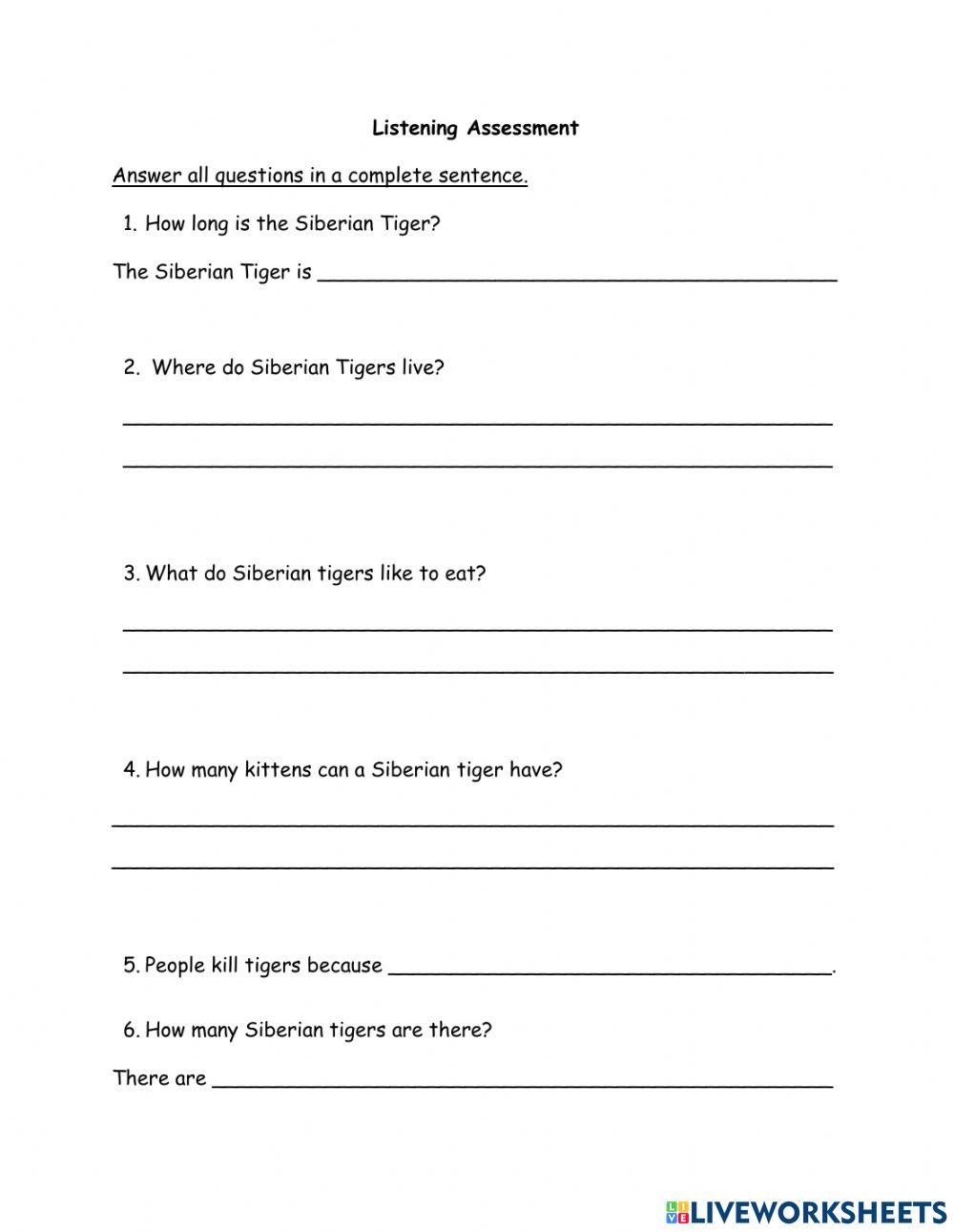 Listening Comprehension