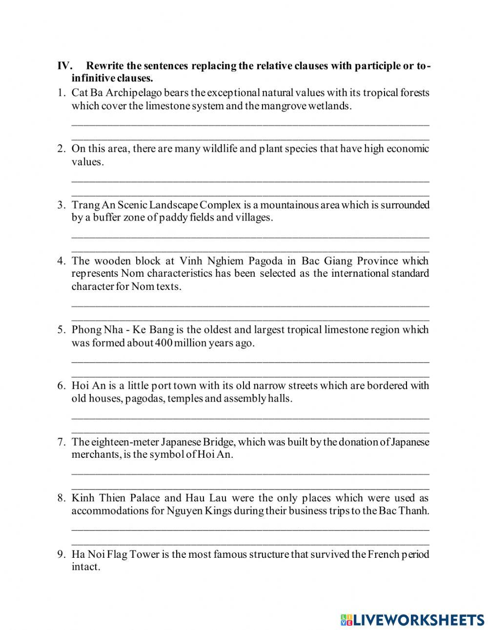 Unit 8 our heritage sites