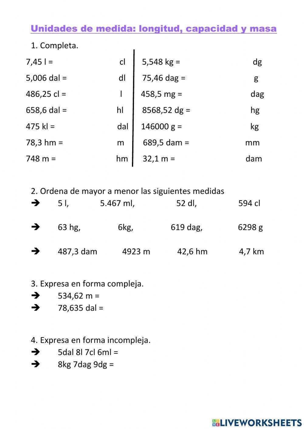 Unidades de medida ( Actividad 2 no se hace )
