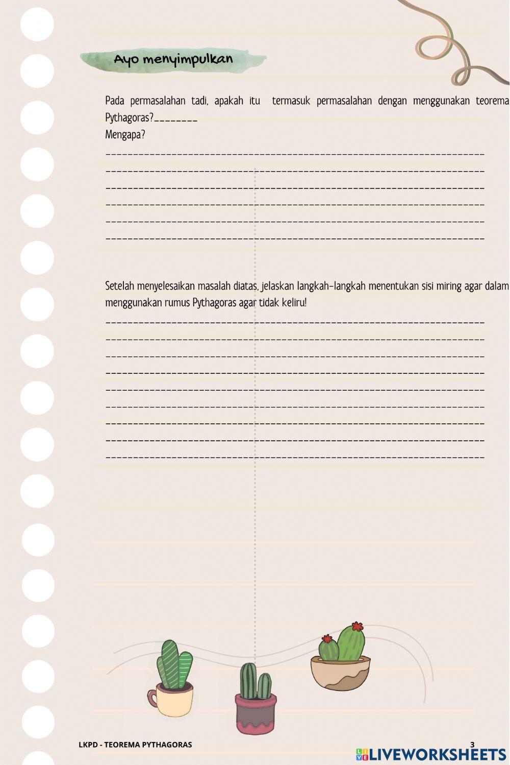E-LKPD Teorema Pythagoras
