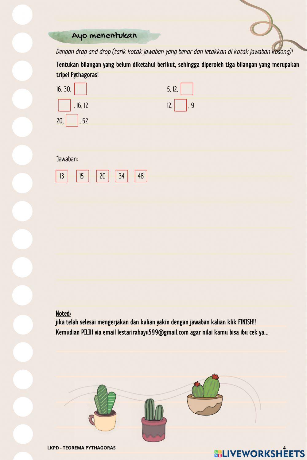 E-LKPD Teorema Pythagoras