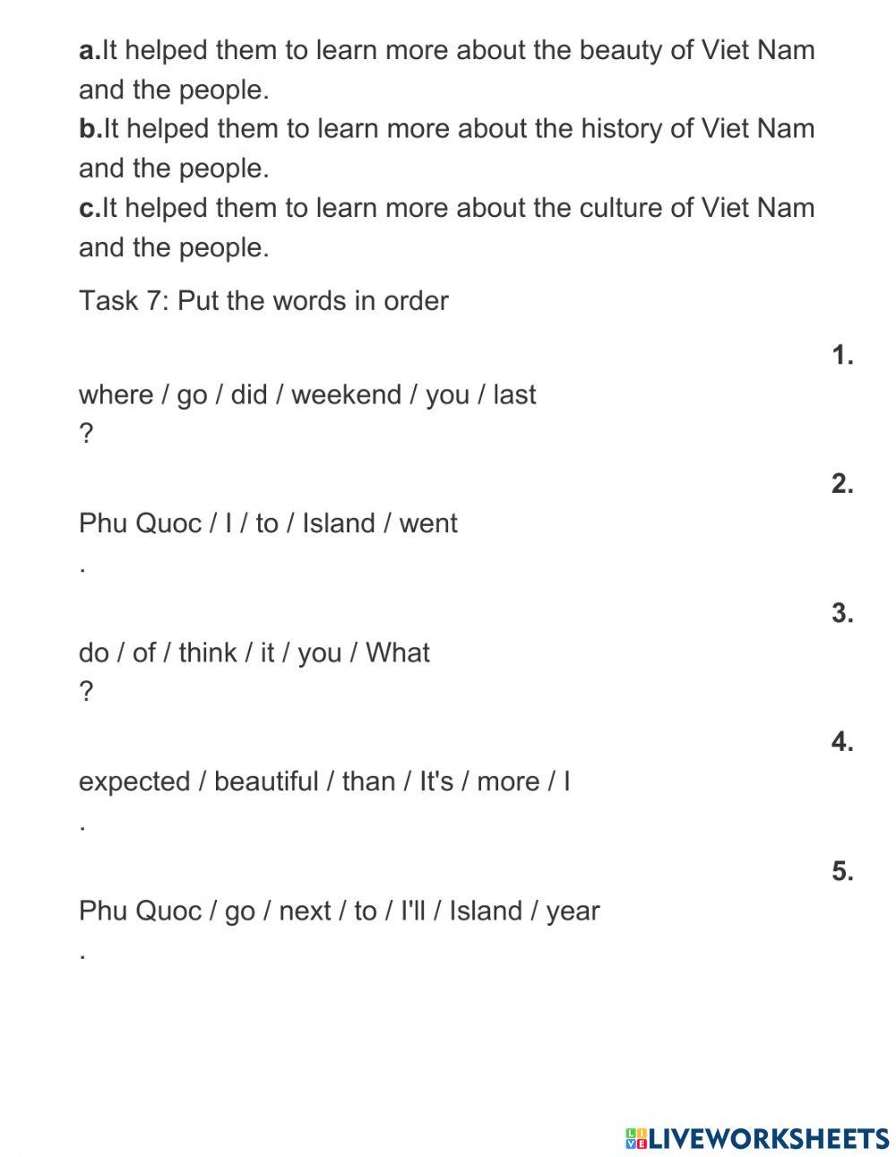 Unit 19: Which place would you like to visit?