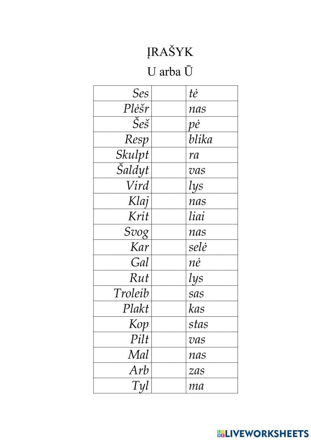 Ilgieji - trumpieji balsiai