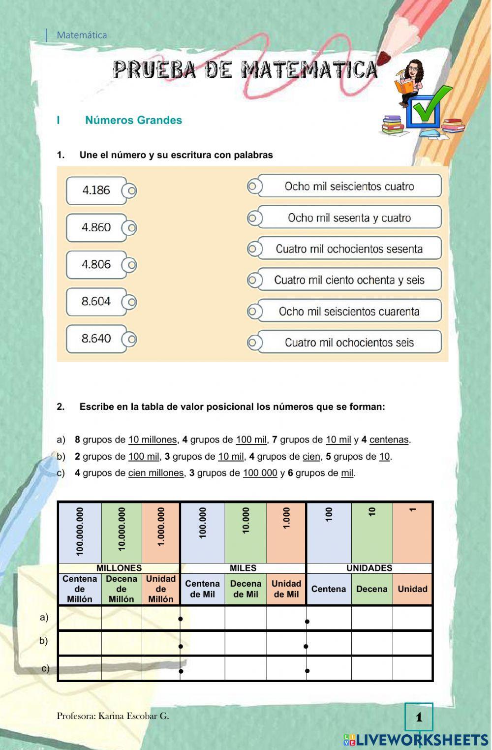 Prueba Resolución de problemas