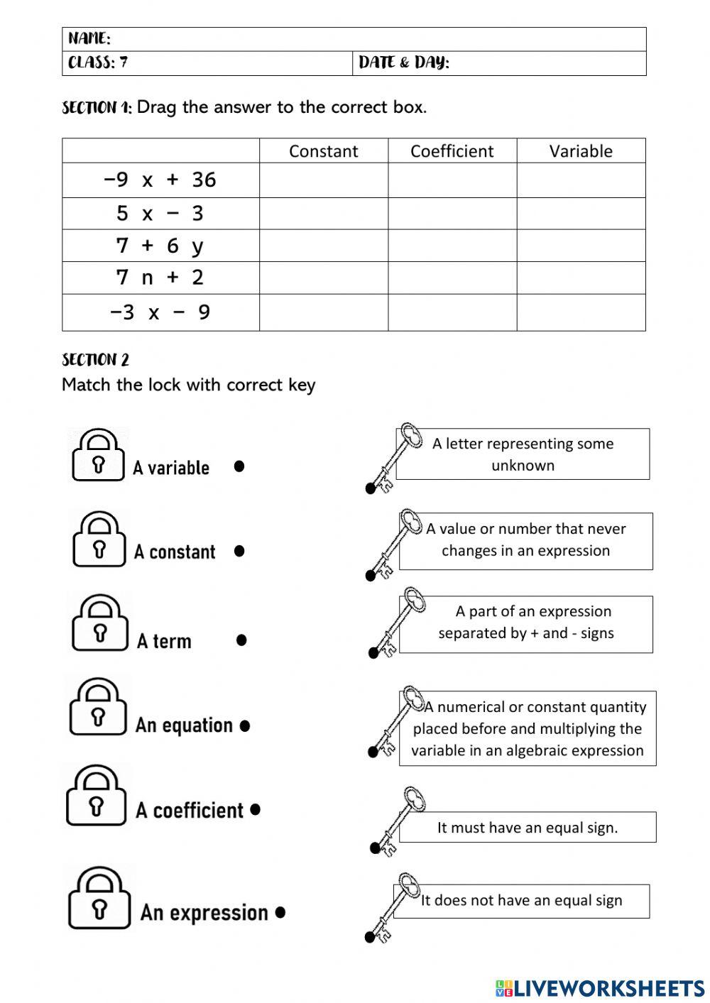 Introduction of Algebra