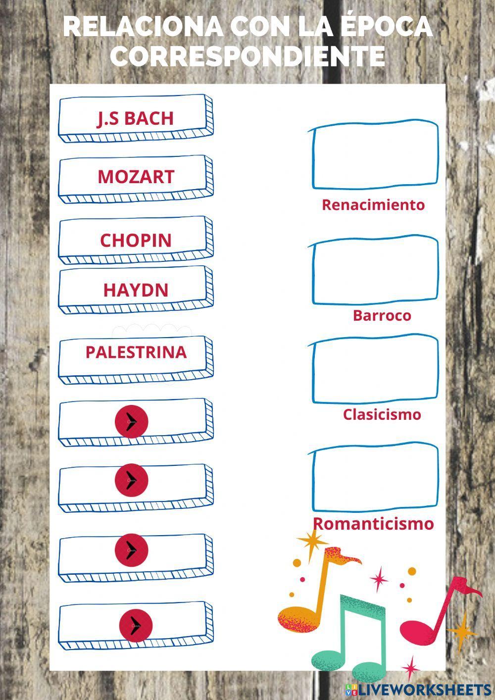 Identifica Autor-obra con Época