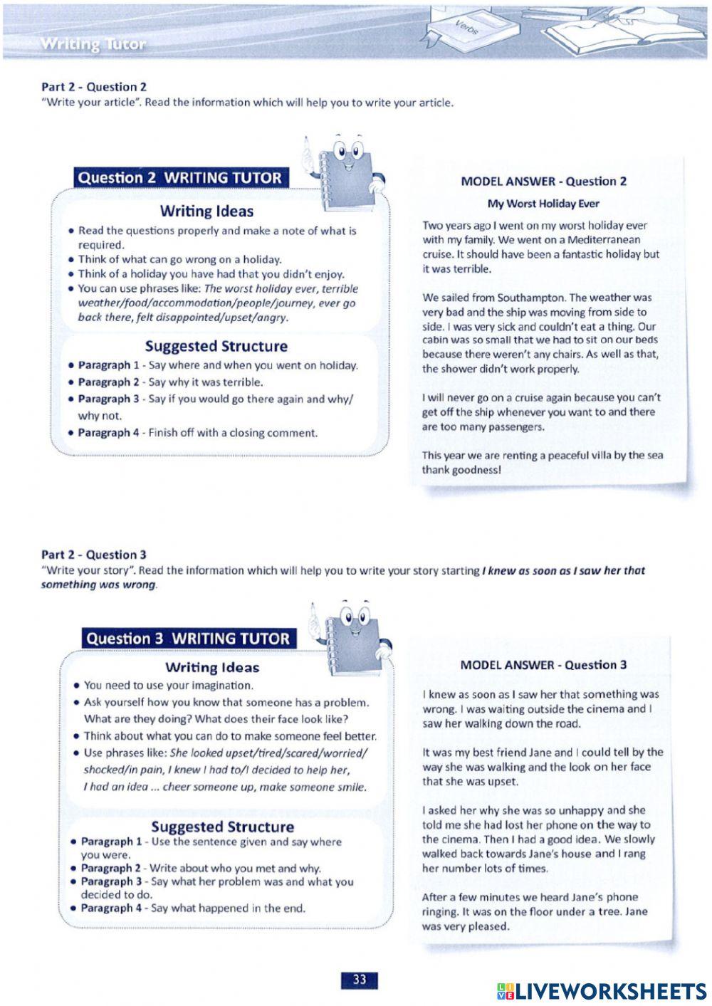 Simply PET Writing  7-8