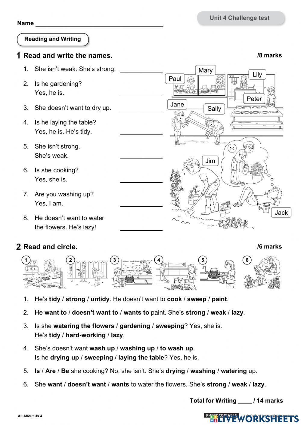 Unit 4 all abou free interactive worksheets 6856162