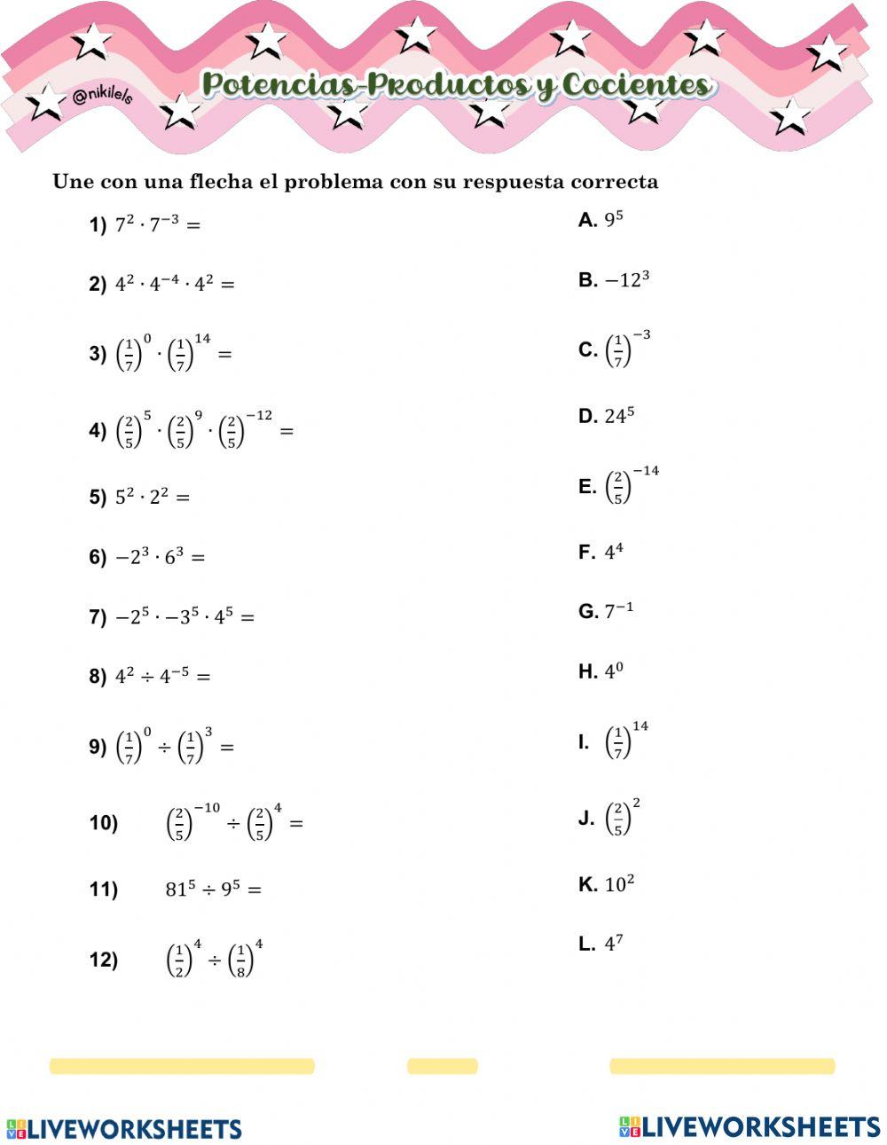 Propiedades potencia