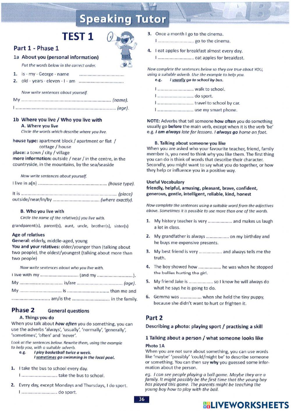 Simply PET Speaking  1