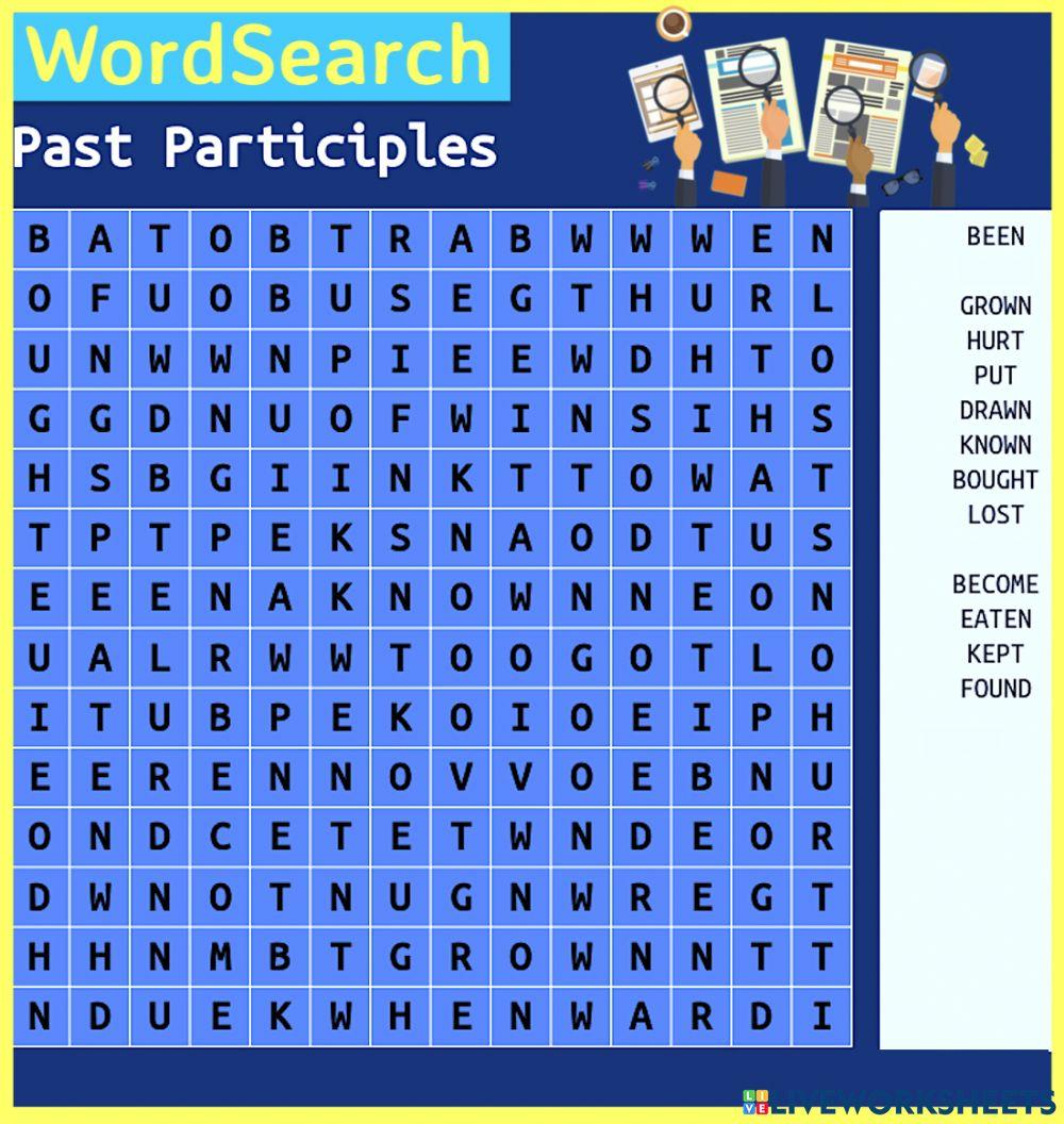 Wordsearch: Past Participles